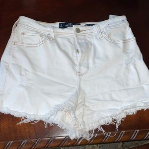 Hollister White Denim Shorts